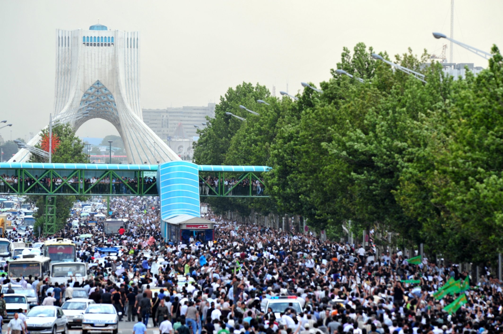 The Green Movement march in Tehran, June 15, 2009.